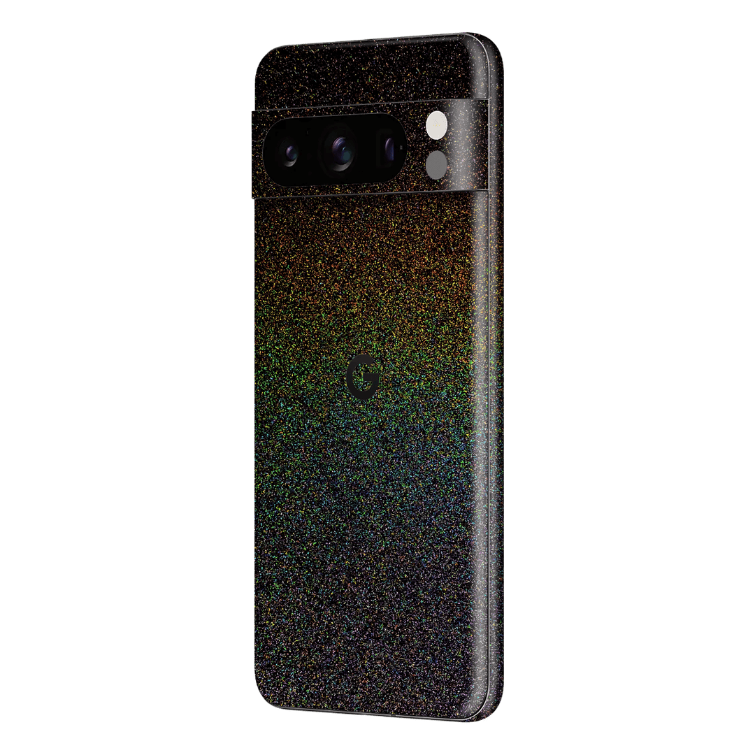 Google Pixel 8 PRO (2023) GALAXY Black Milky Way Rainbow Sparkling Metallic Gloss Finish Skin Wrap Sticker Decal Cover Protector by EasySkinz | EasySkinz.com