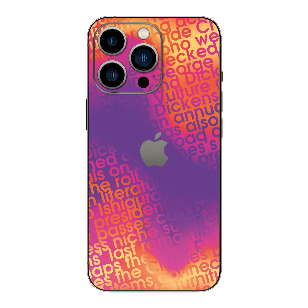 iPhone 13 Pro MAX Print Printed Custom SIGNATURE Inferno Swirl Gradient Skin Wrap Sticker Decal Cover Protector by QSKINZ | QSKINZ.COM