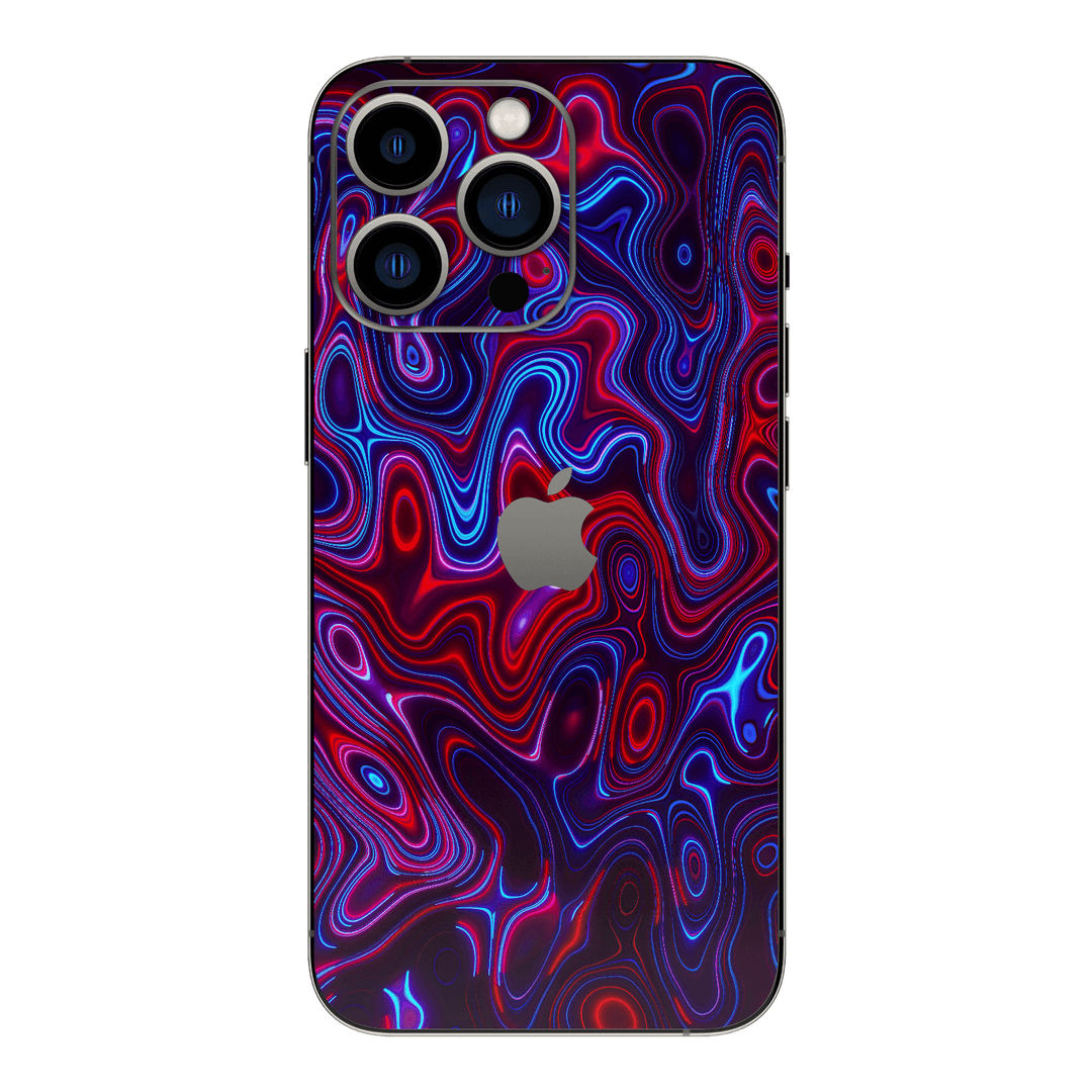 iPhone 13 Pro MAX Print Printed Custom SIGNATURE Flux Fusion Purple Neon Skin Wrap Sticker Decal Cover Protector by QSKINZ | QSKINZ.COM