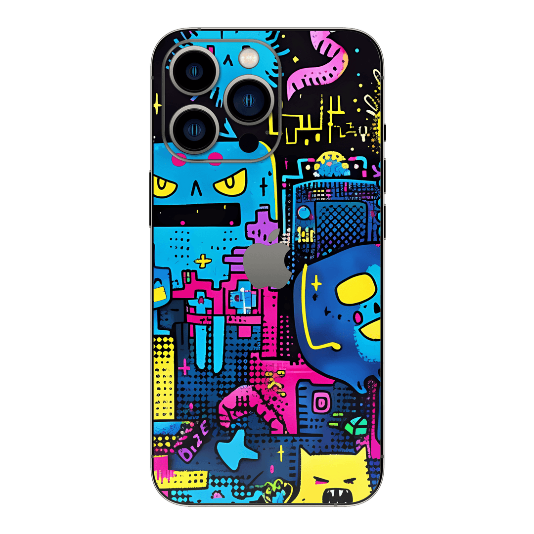 iPhone 13 Pro MAX Print Printed Custom SIGNATURE Arcade Rave Gaming Gamer Pixel Skin Wrap Sticker Decal Cover Protector by QSKINZ | QSKINZ.COM