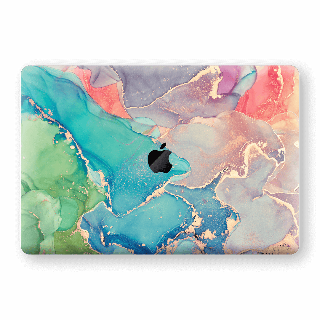 MacBook Air 13" (2018-2019) Print Printed Custom Signature AGATE GEODE Pastel Skin Wrap Cover Decal by EasySkinz