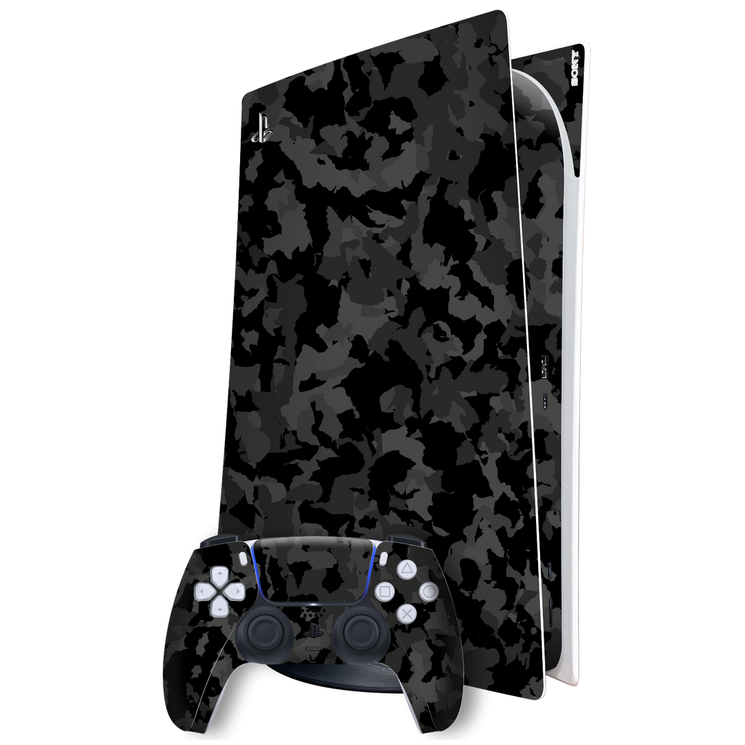 Playstation 5 (PS5) DIGITAL EDITION SIGNATURE Camouflage DARK SLATE Skin, Wrap, Decal, Protector, Cover by EasySkinz | EasySkinz.com