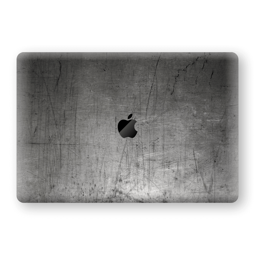 MacBook Pro 15" Touch Bar Print Custom Signature Industrial Scratched Worn Metal Skin Wrap Decal by EasySkinz