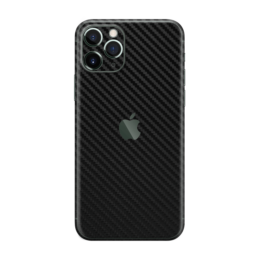 iPhone 11 Pro MAX Black 3D Textured CARBON Fibre Fiber Skin, Wrap, Decal, Protector, Cover by EasySkinz | EasySkinz.com Edit alt text