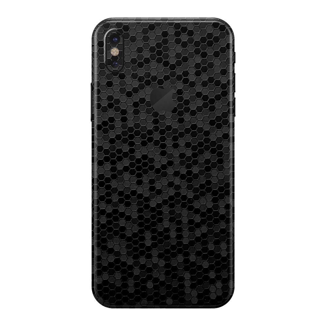 iPhone X Luxuria Black Honeycomb 3D Textured Skin Wrap Sticker Decal Cover Protector by EasySkinz | EasySkinz.com