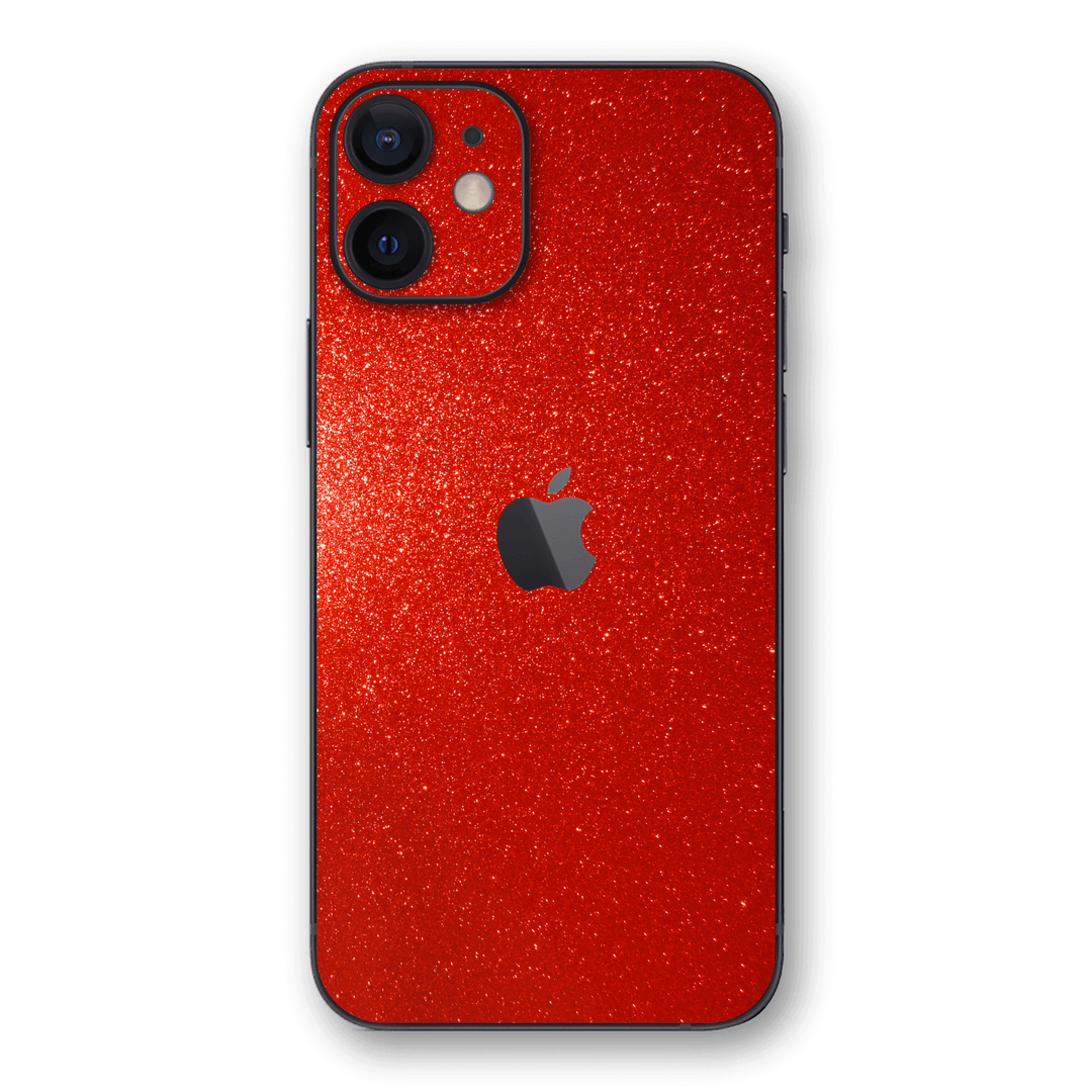iPhone 12 Diamond RED Shimmering, Sparkling, Glitter Skin, Wrap, Decal, Protector, Cover by EasySkinz | EasySkinz.com